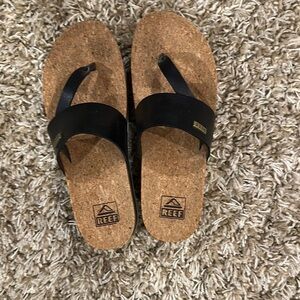 Reef Black Cork Sandals